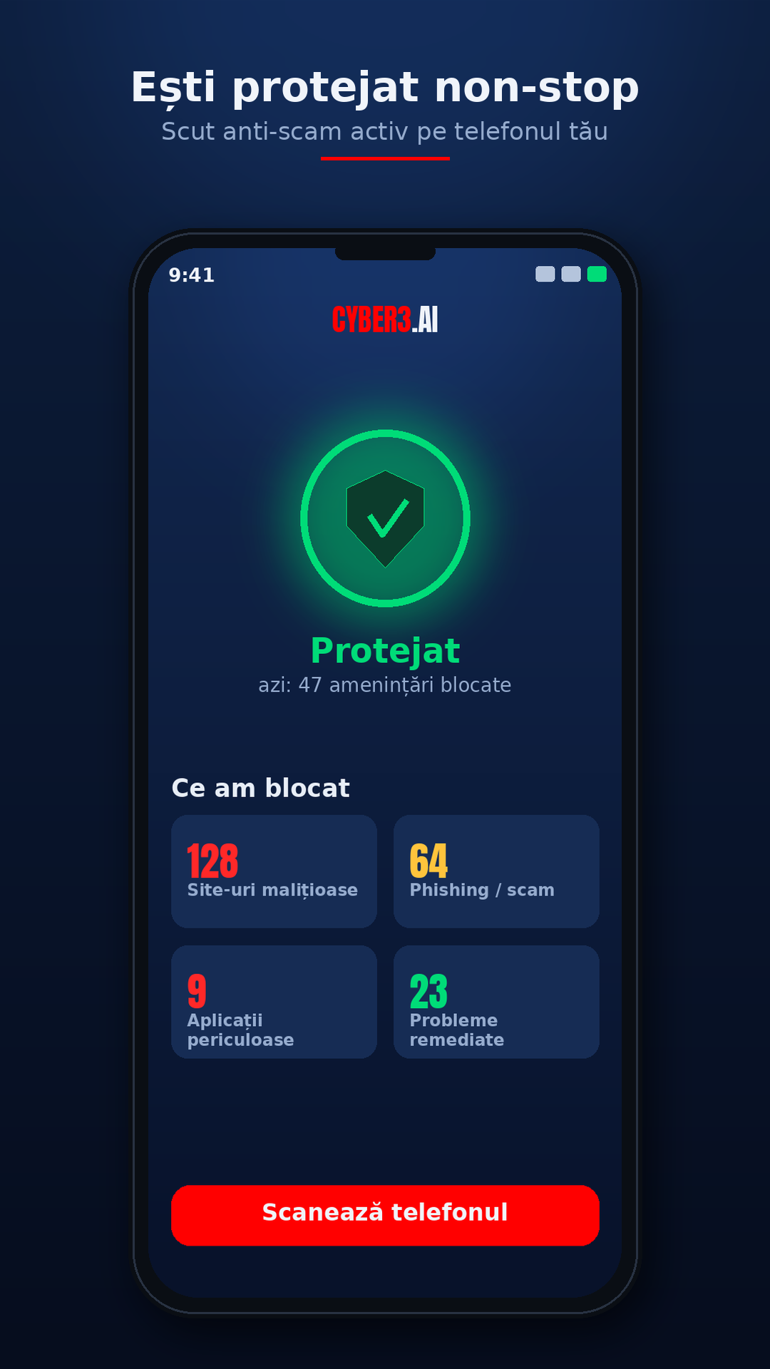 CYBER3 — Ce este aplicația anti-scam CYBER3 și de ce ai nevoie de ea