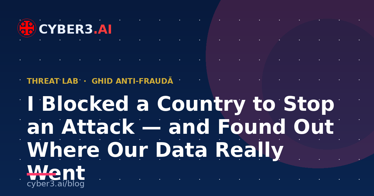 I Blocked a Country to Stop an Attack — and Found Out Where Our Data Really Went