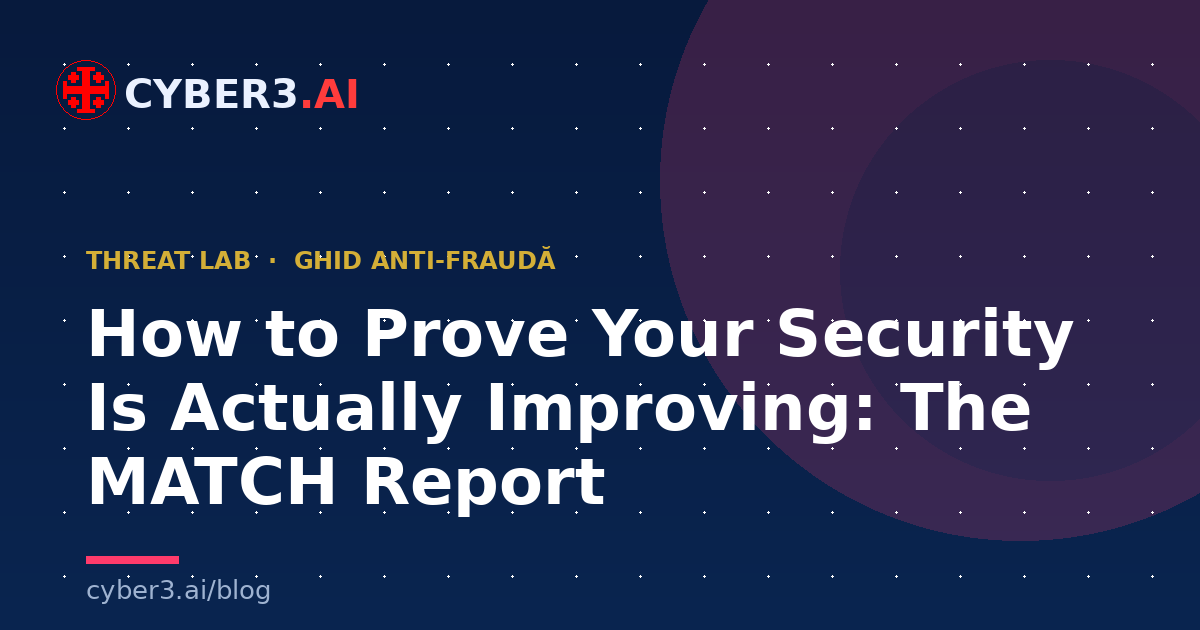 How to Prove Your Security Is Actually Improving: The MATCH Report