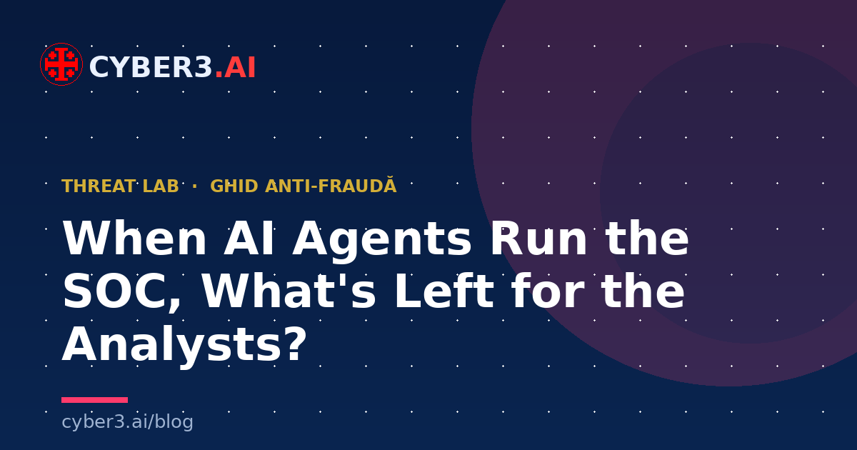 When AI Agents Run the SOC, What's Left for the Analysts?