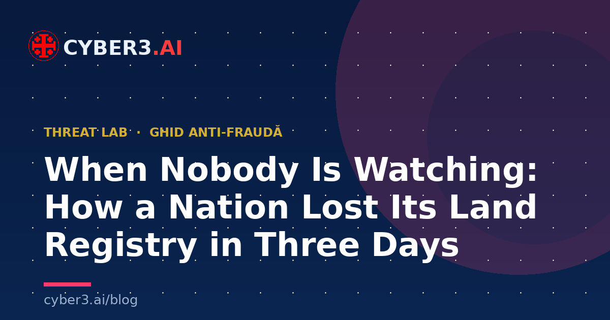 When Nobody Is Watching: How a Nation Lost Its Land Registry in Three Days